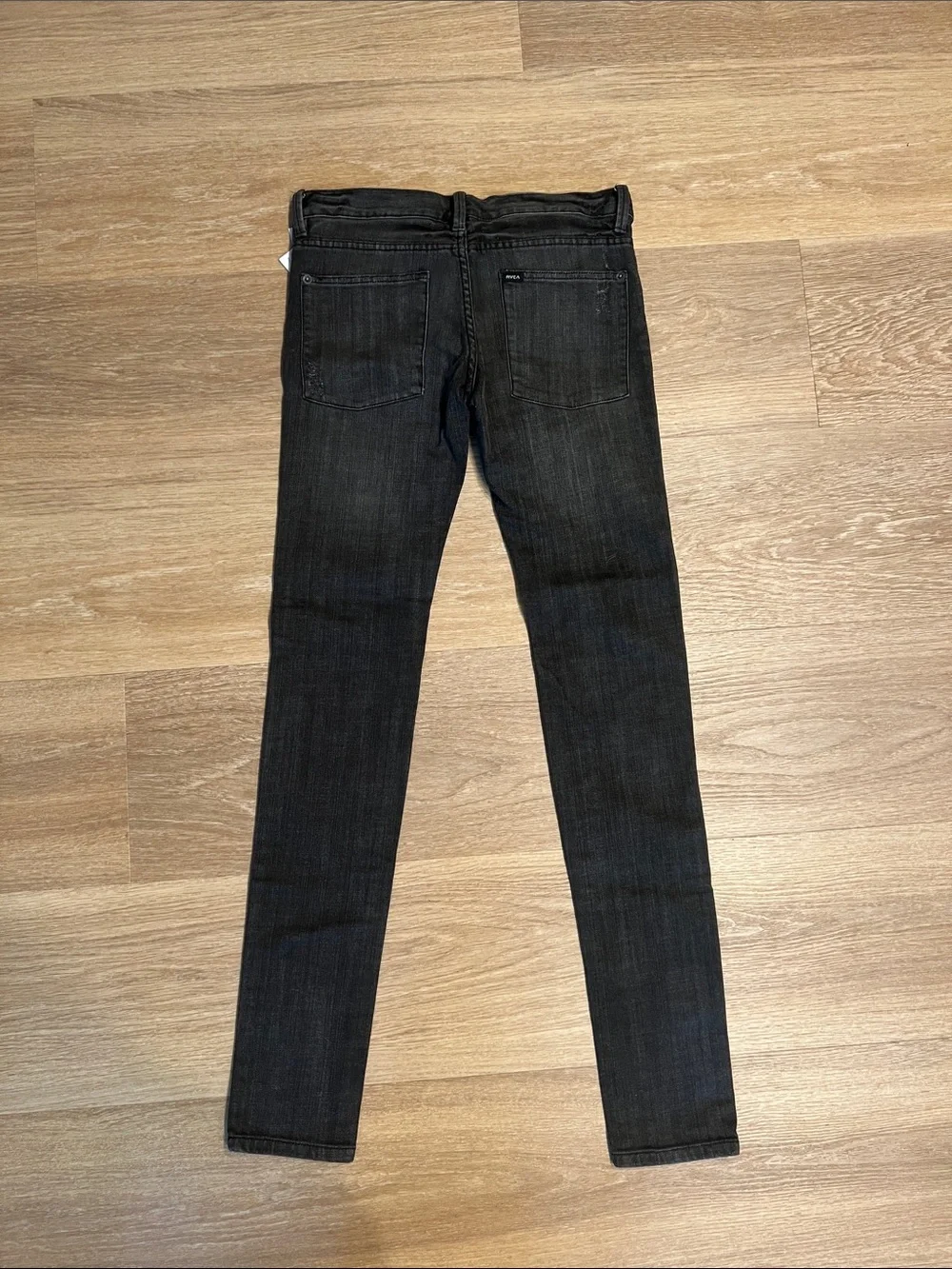 RVCA Women’s Skinny Jeans Rain II Washed Black Size 27 NWT